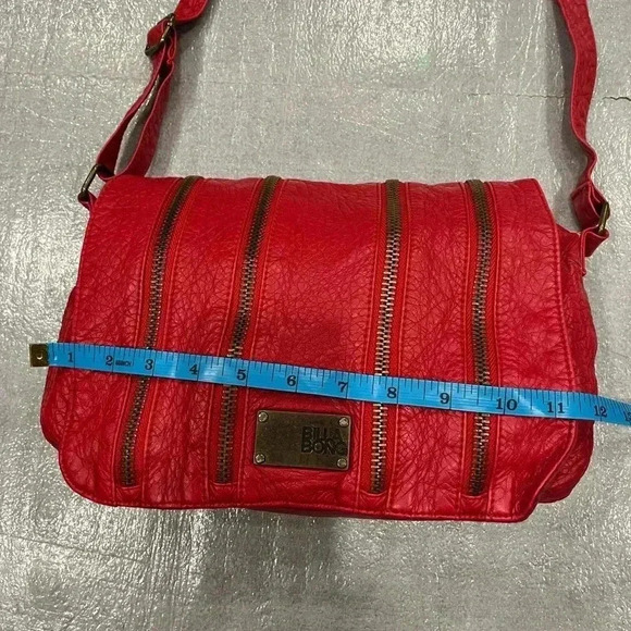 Billabong Red Leather Crossbody  Handbag - Picture 3 of 9
